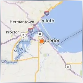 University of Wisconsin Superior Location Map